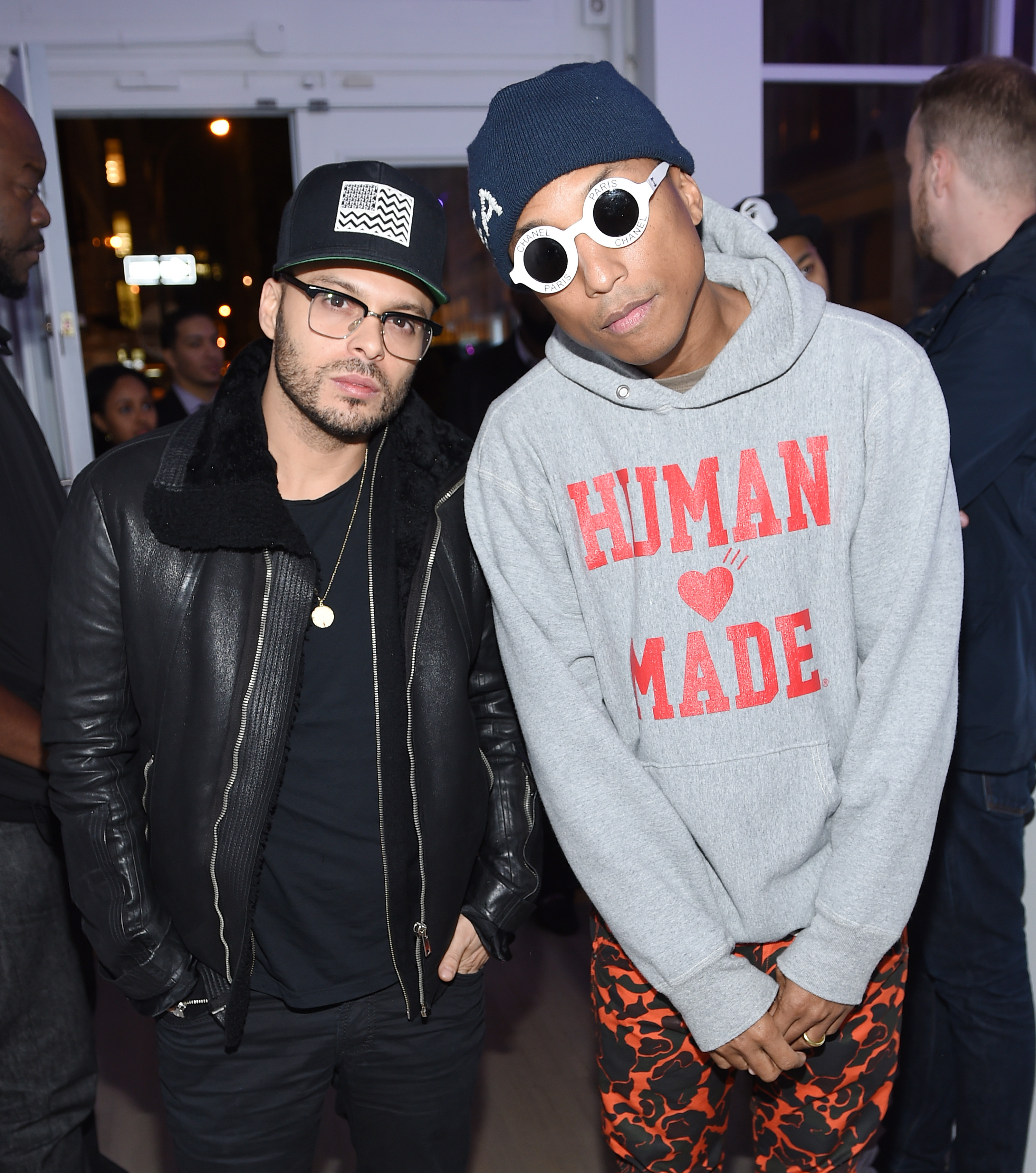 NEW YORK, NY - NOVEMBER 09: Richie Akiva and Pharrell Williams attend the Opening Of Billionaire Boys Club Flagship with Pharrell Williams on November 9, 2016 in New York City. (Photo by Dimitrios Kambouris/Getty Images for Billionaire Boys Club ) *** Local Caption *** Richie Akiva; Pharrell Williams